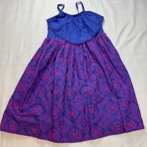 Cat & Jack Blue and Pink Embroidered Casual SunDress